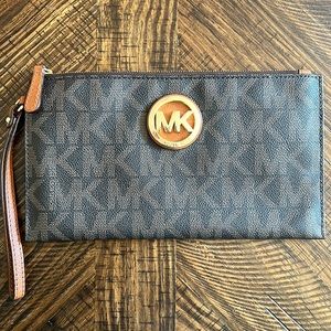 Michael Kors monogrammed wristlet